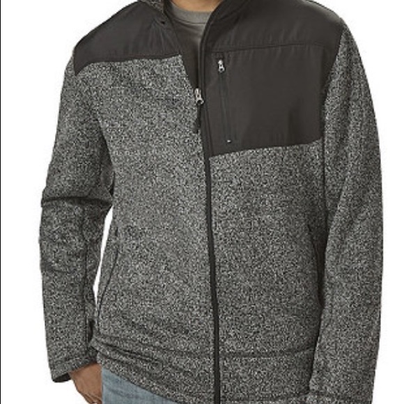 Nuvano Other - Nuvano Mens Black/Blue Sweater Fleece Full Zip 3X